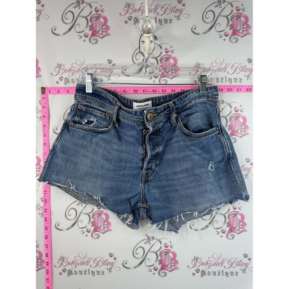 Jack & Jones comfort Mike shorts Jean Women's Blue Distressed Denim Shorts